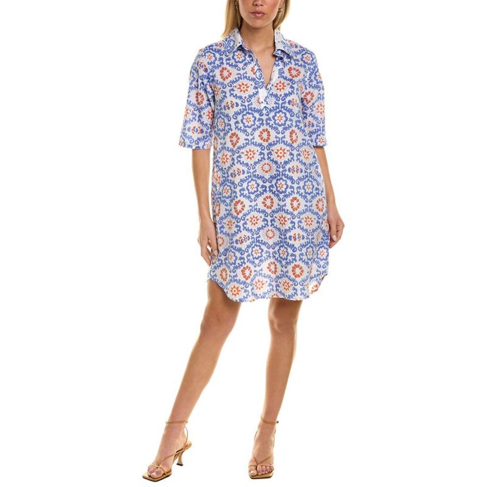 Ro's Garden Womens Ro’S Garden Bobby Shirtdress, Blue
